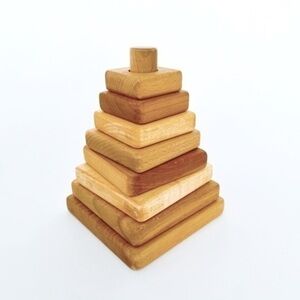 Wooden Story Natural Pyramid Stacker​​​